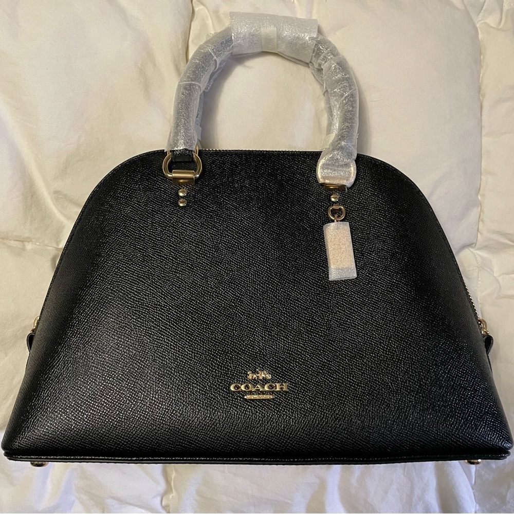 Coach Black Katy Satchel with Gold Hardware - Picture 2 of 10